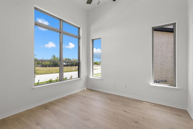 1800 Sauterne Dr, Leander, TX 78641 - spare room featuring ceiling fan and light wood-style flooring