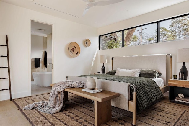 1202 Fieldcrest Dr, Austin, TX 78704 - bedroom with ensuite bathroom and wood finished floors