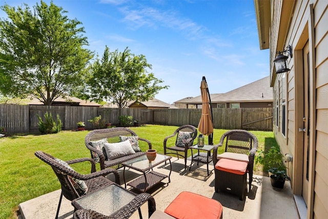 598 Sweet Gum Dr, Kyle, TX 78640 - view of patio featuring an outdoor hangout area