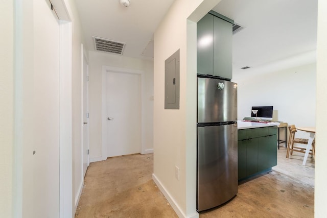 239 Brahan Blvd, San Antonio, TX 78215 - hallway with a desk, electric panel, and baseboards