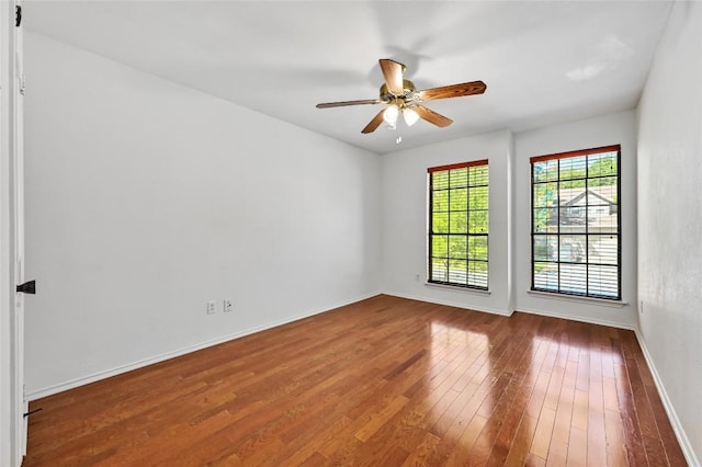 13109 New Boston Bnd, Austin, TX 78729 - spare room with ceiling fan and wood-type flooring