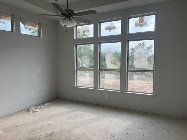 909 Landing Ln, Leander, TX 78641 - empty room with plenty of natural light and ceiling fan