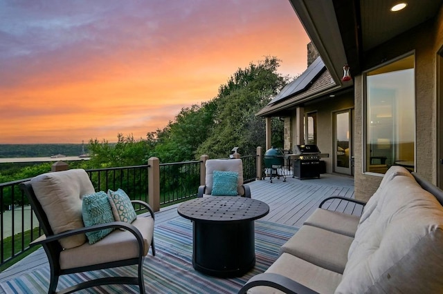 3416 Tarlton Ln, Austin, TX 78746 - wooden deck featuring grilling area