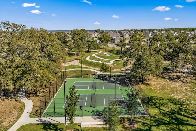 drone / aerial view with a residential view