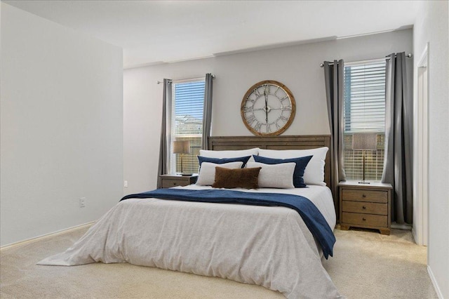 bedroom with carpet