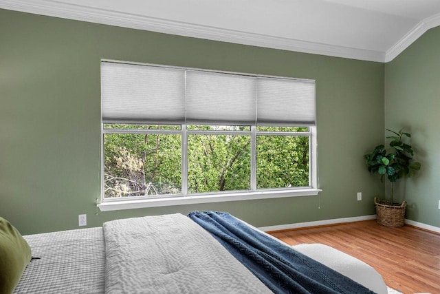 6520 Walebridge Ln, Austin, TX 78739 - bedroom featuring crown molding, multiple windows, and wood finished floors