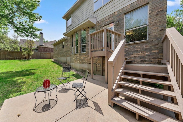 6520 Walebridge Ln, Austin, TX 78739 - view of patio with stairway and a deck