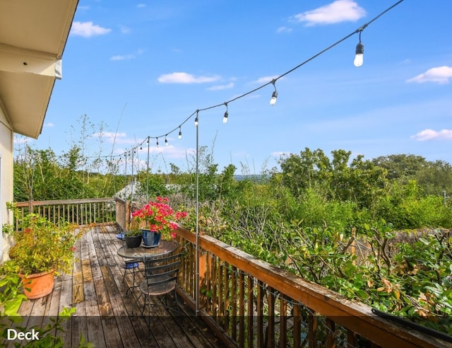 view of wooden deck