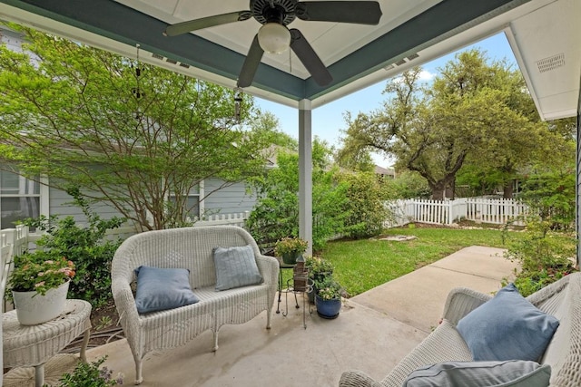 1012 Peyton Pl, Cedar Park, TX 78613 - view of patio featuring ceiling fan