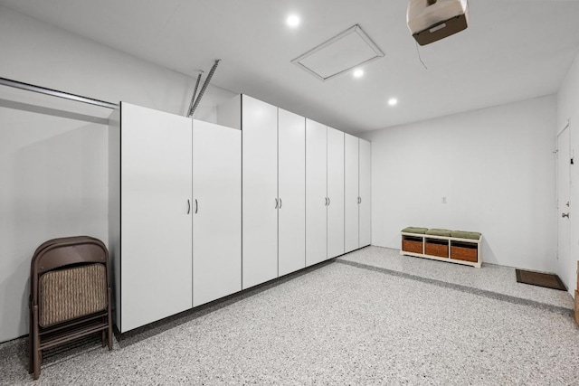 1012 Peyton Pl, Cedar Park, TX 78613 - garage with a garage door opener and recessed lighting