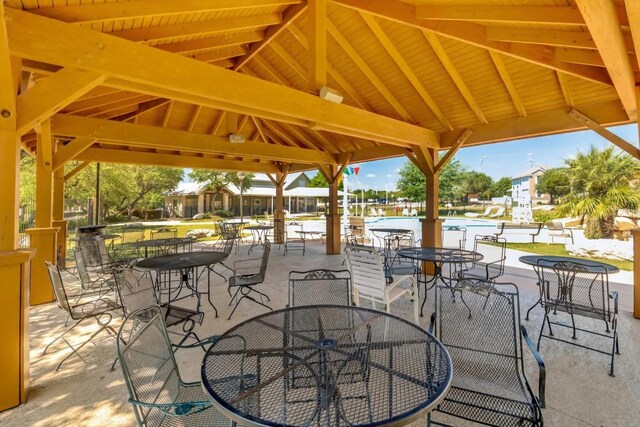 1012 Peyton Pl, Cedar Park, TX 78613 - view of patio with a gazebo and outdoor dining space