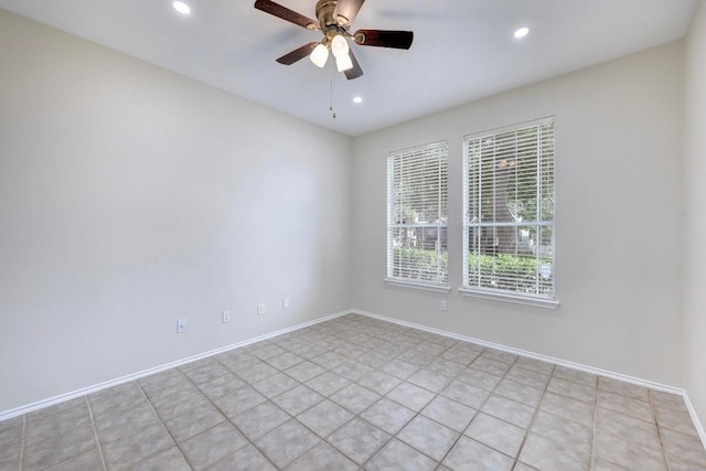 1012 Peyton Pl, Cedar Park, TX 78613 - spare room with recessed lighting and a ceiling fan