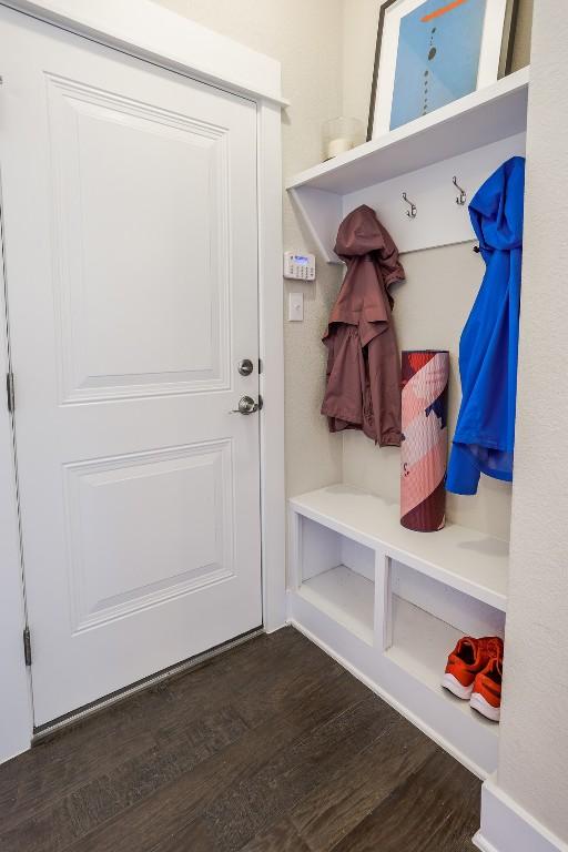 11913 Natures Bnd, Austin, TX 78753 - mudroom with dark wood-type flooring