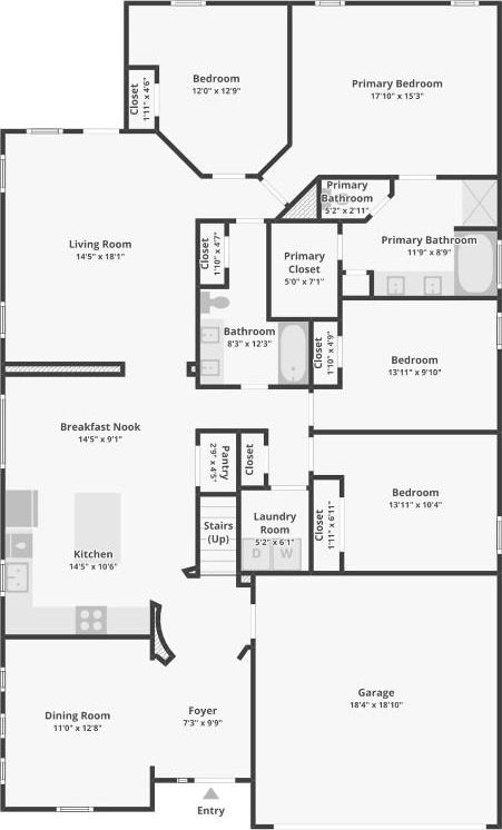 1411 Rowan Dr, Georgetown, TX 78628 - view of floor plan / room layout