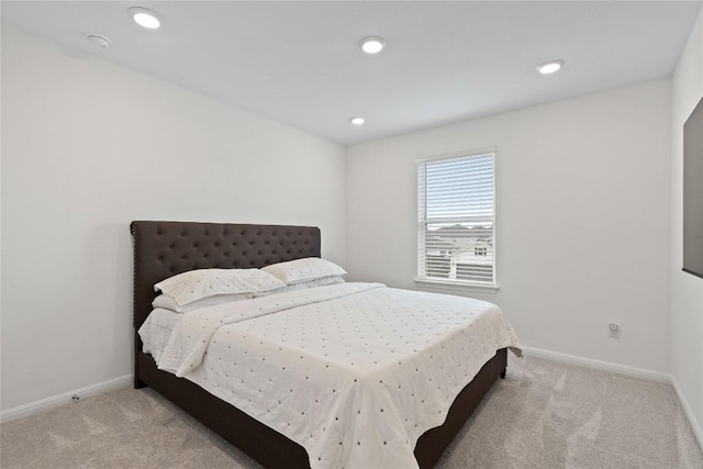 708 Leeward Pass, Leander, TX 78641 - bedroom with light carpet and recessed lighting
