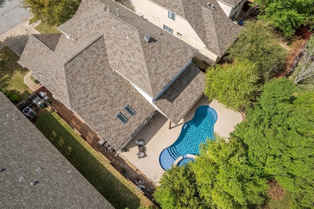 3716 Pine Needle Cir, Round Rock, TX 78681 - view from above of property with a pool area