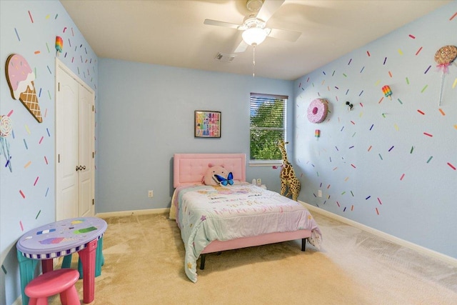 431 Ridgetop Bnd, Cedar Park, TX 78613 - bedroom featuring carpet floors, a ceiling fan, and baseboards