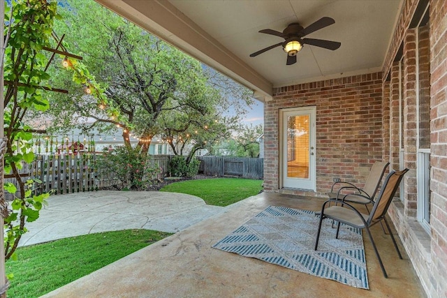 431 Ridgetop Bnd, Cedar Park, TX 78613 - view of patio with a ceiling fan