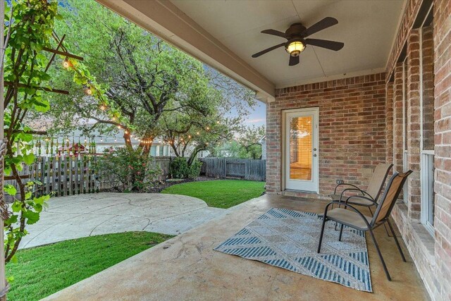 431 Ridgetop Bnd, Cedar Park, TX 78613 - view of patio with a ceiling fan