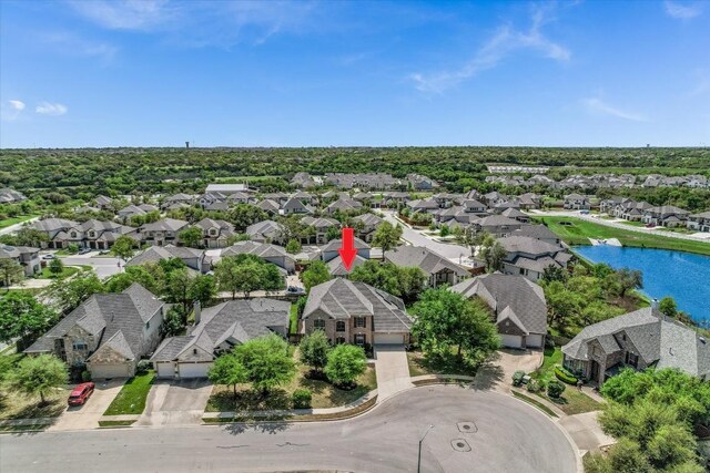 431 Ridgetop Bnd, Cedar Park, TX 78613 - aerial perspective of suburban area with a large body of water