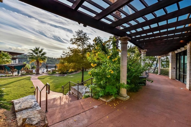 206 Olivia Dr Unit 120, Austin, TX 78738 - view of patio / terrace featuring a pergola