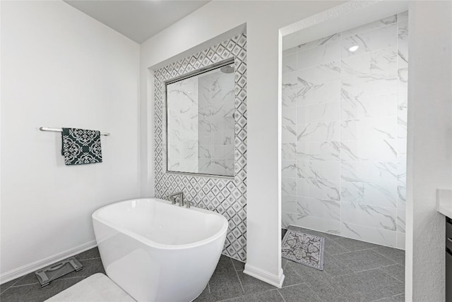 2420 Novara Trl, Leander, TX 78641 - full bath featuring a freestanding bath and tiled shower