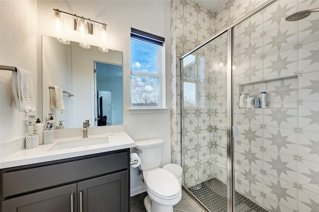 2420 Novara Trl, Leander, TX 78641 - full bath featuring vanity and a stall shower