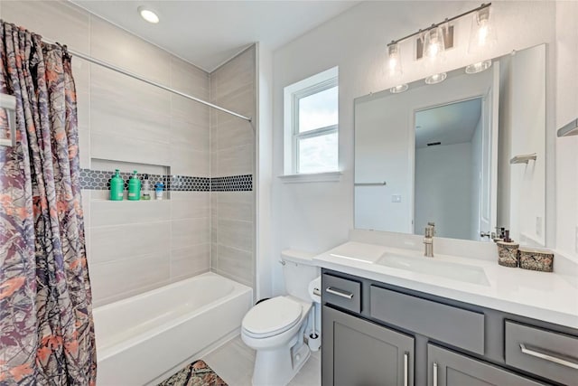2420 Novara Trl, Leander, TX 78641 - full bathroom featuring vanity and shower / tub combo with curtain
