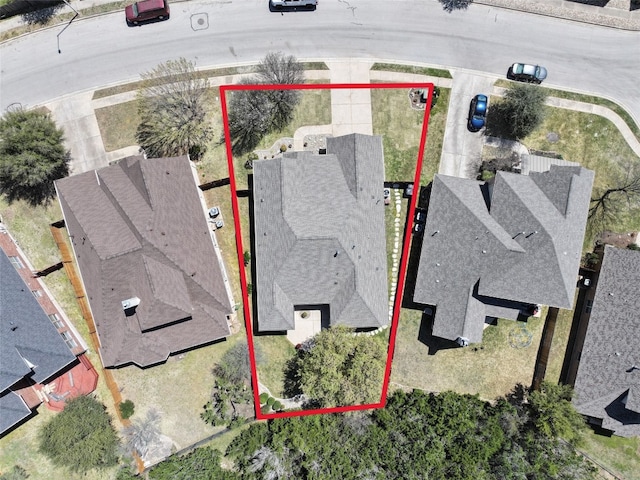 2009 Tillman Dr, Cedar Park, TX 78613 - aerial view of property and surrounding area featuring property boundaries highlighted