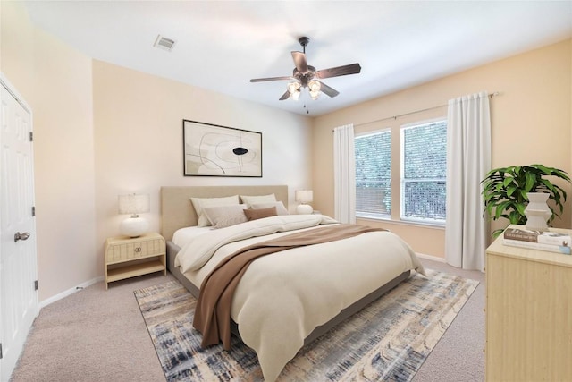 2009 Tillman Dr, Cedar Park, TX 78613 - bedroom with light carpet and ceiling fan