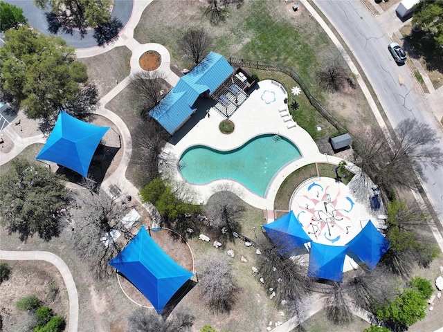 2009 Tillman Dr, Cedar Park, TX 78613 - bird's eye view of a pool