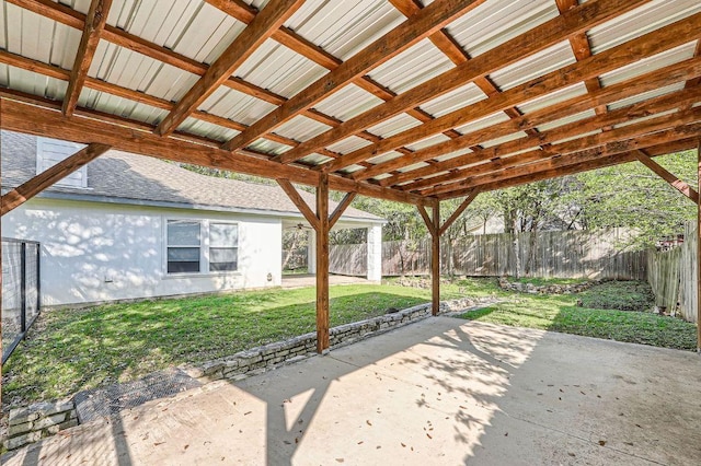 view of patio with fence