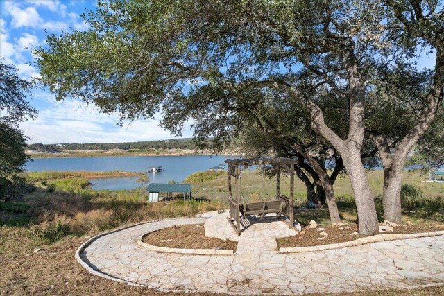 view of water feature