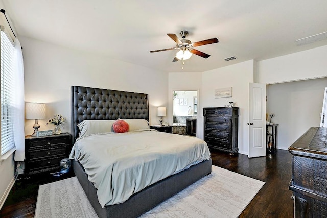 2605 Etta May Ln, Leander, TX 78641 - bedroom featuring wood finished floors, a ceiling fan, and baseboards