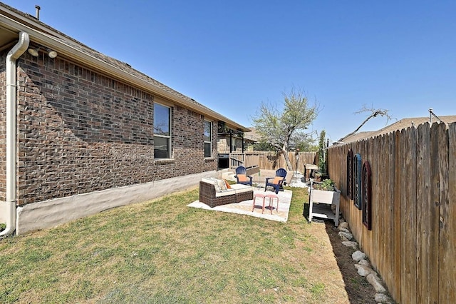 2605 Etta May Ln, Leander, TX 78641 - view of yard featuring an outdoor hangout area and a patio