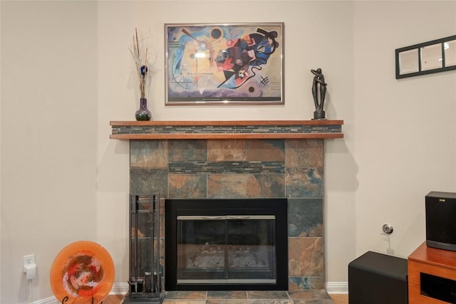 2009 Manada Trl, Cedar Park, TX 78641 - detailed view of a tile fireplace and baseboards