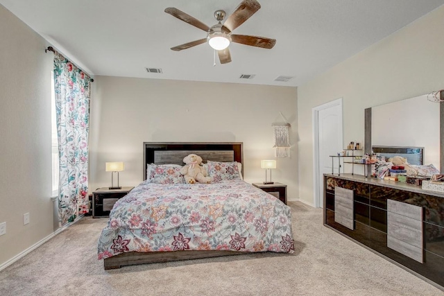 285 Kat Garnet Dr, Kyle, TX 78640 - carpeted bedroom featuring a ceiling fan and baseboards