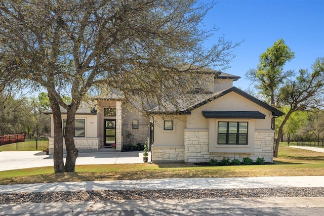 744 Buffalo Trl, Liberty Hill, TX 78642 - view of front of house featuring stone siding and stucco siding