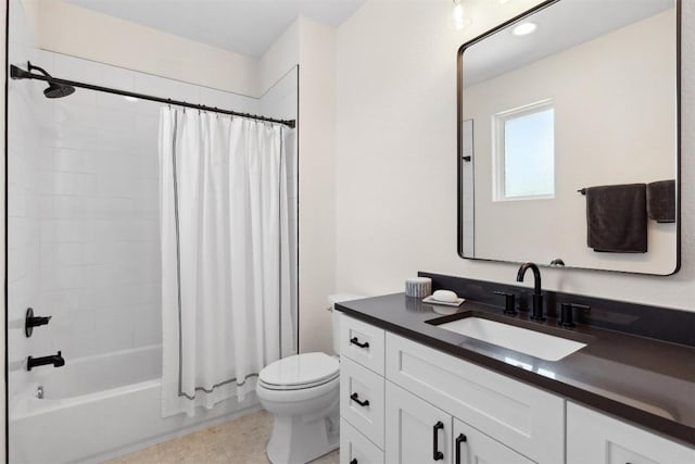 744 Buffalo Trl, Liberty Hill, TX 78642 - full bath with vanity, shower / bath combo, and tile patterned flooring