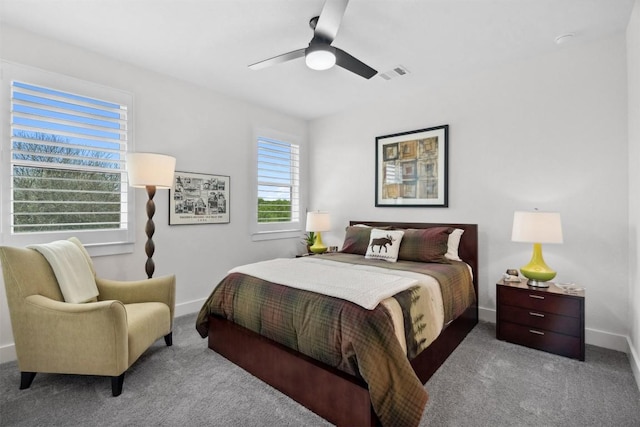 744 Buffalo Trl, Liberty Hill, TX 78642 - carpeted bedroom featuring baseboards and ceiling fan