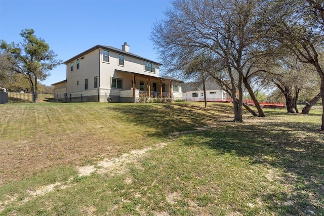 744 Buffalo Trl, Liberty Hill, TX 78642 - back of property with a chimney