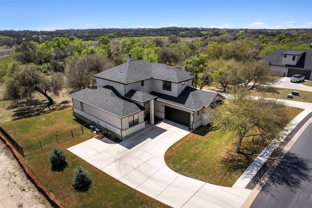 744 Buffalo Trl, Liberty Hill, TX 78642 - aerial view of property and surrounding area with a heavily wooded area