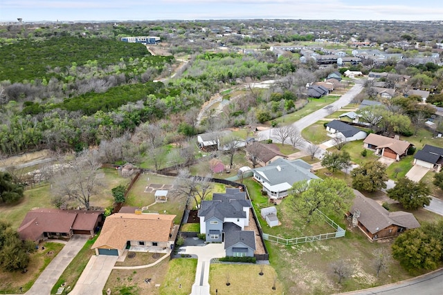 aerial view with a residential view