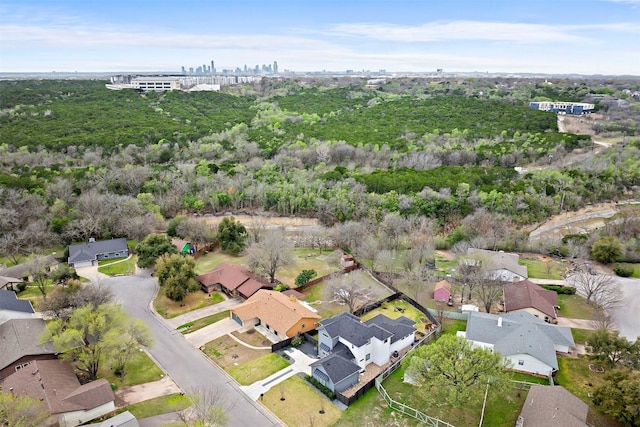 drone / aerial view with a residential view and a view of city