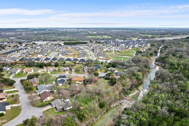 drone / aerial view with a residential view