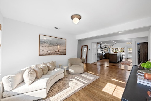 1802 Eva St, Austin, TX 78704 - living area featuring wood finished floors