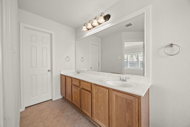 2832 Mission Tejas Dr, Pflugerville, TX 78660 - full bath with double vanity and tile patterned flooring