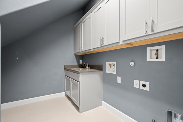 6009 Empresa Dr, Austin, TX 78738 - laundry room featuring hookup for a gas dryer, electric dryer hookup, hookup for a washing machine, and cabinet space