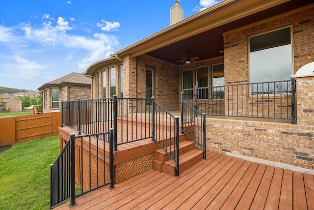 6009 Empresa Dr, Austin, TX 78738 - deck with a ceiling fan