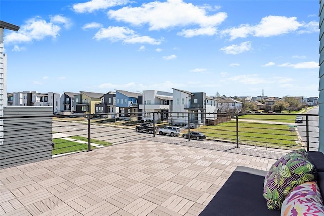 6020 Sendero Hills Pkwy, Austin, TX 78724 - patio / terrace with a residential view and a yard